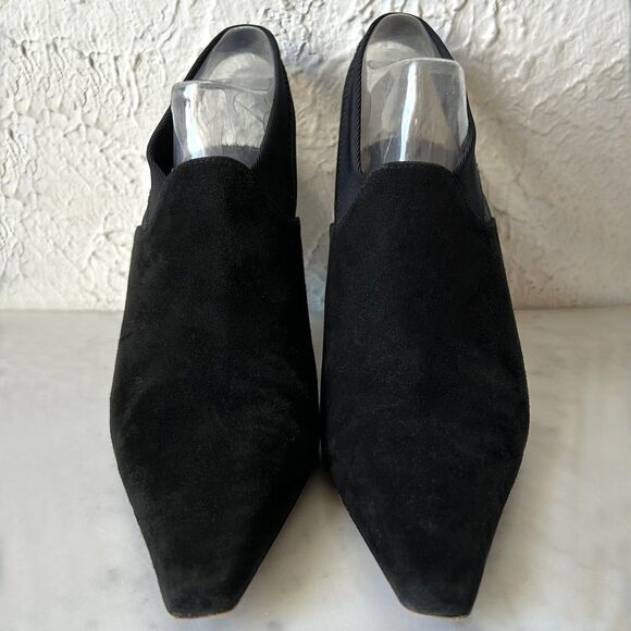 Donald J Pliner Malena Snip Toe Black Suede Slingback Heels - Women's Size 6.5 - Picture 3 of 9